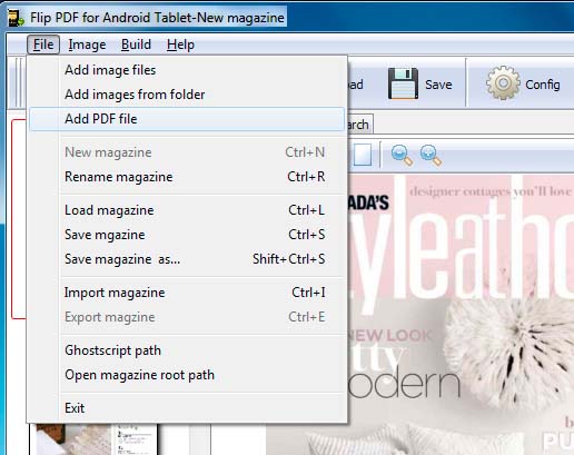 Android magazine app maker menu file