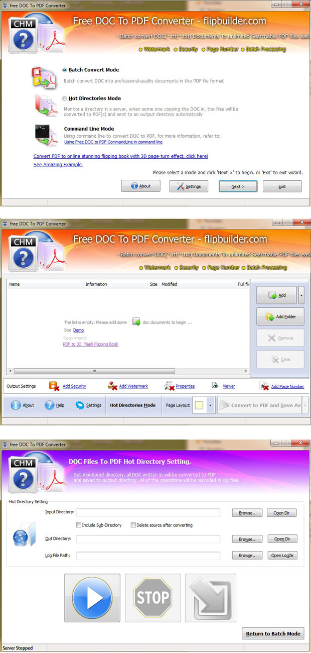 FlipBuilder DOC to PDF(Freeware) screenshot FlipBuilder DOC to PDF(Freeware) screenshot