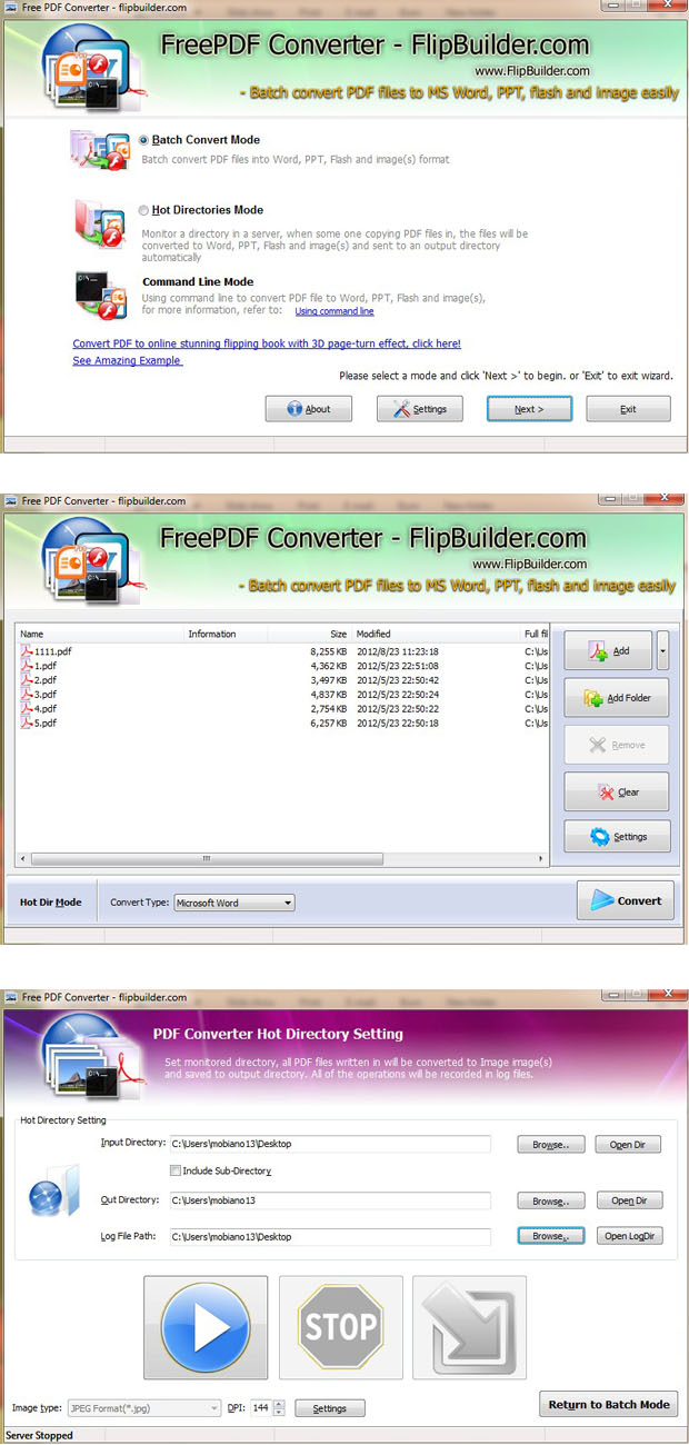 FlipBuilder PDF Converter (Freeware) full Windows 7 ...