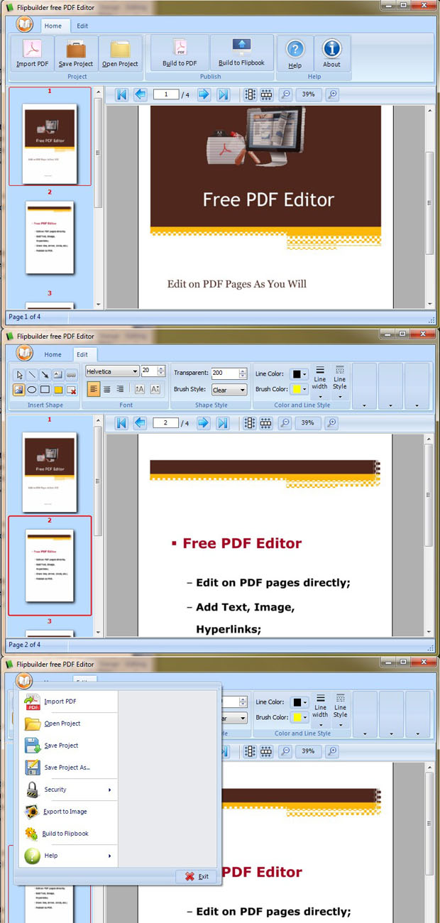 FlipBuilder PDF Editor (Freeware) 1.0.0 full