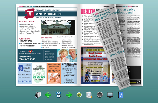 free health magazine template