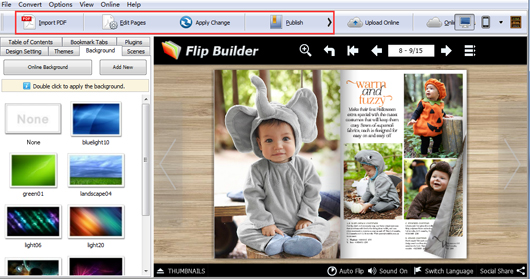 make a magazine with Flip PDF Professional