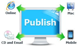 Publish online, email and CD