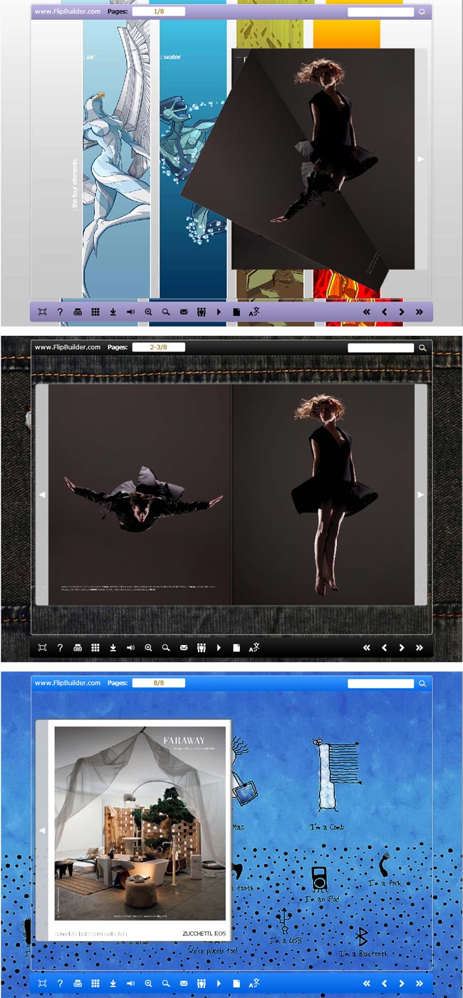 Windows 8 Flipbook_Themes_Package_Float_Abstract full