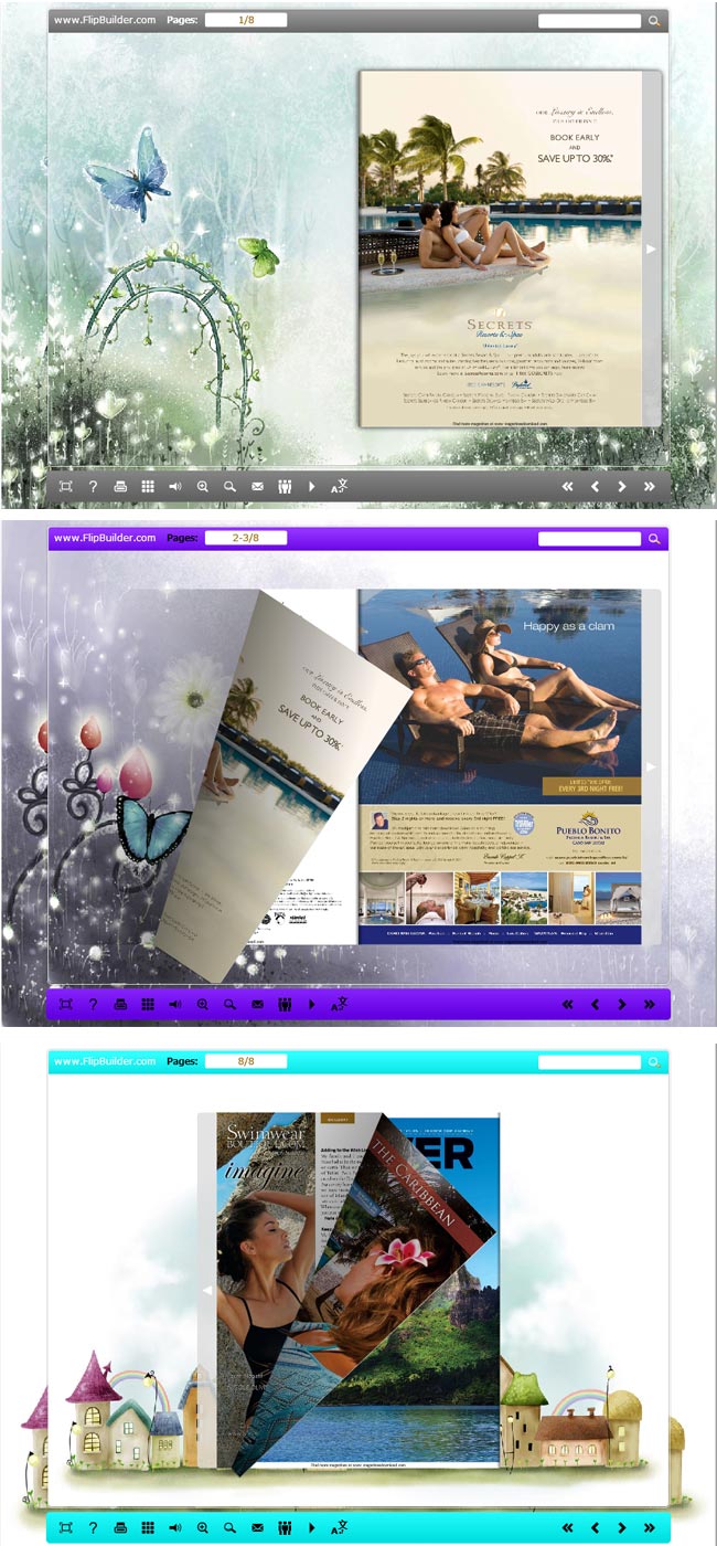 Windows 8 Flipbook_Themes_Package_Float_Butterfly full