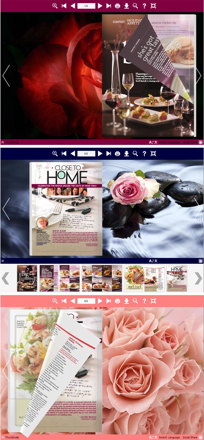 Windows 8 Flipbook_Themes_Package_Neat_Rose full