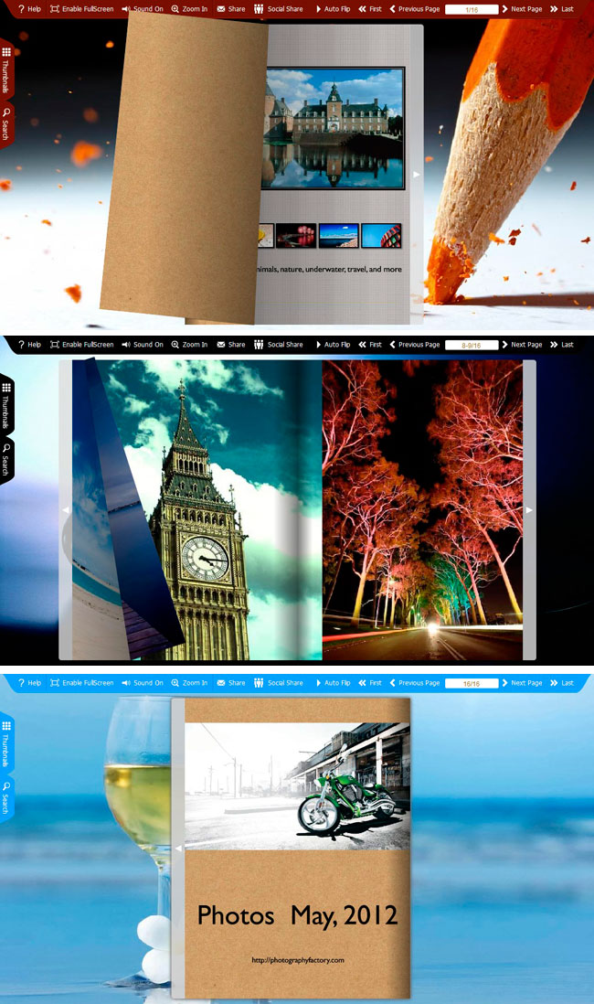 Spread Gallery Flip Theme Package screenshot