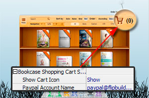 add shopping cart to show in bookcase