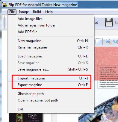 Export or import project for different computer editing