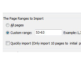 import page range