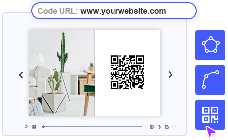 Include QR code, shape & line brush to online flipbook with PDF to flip book software