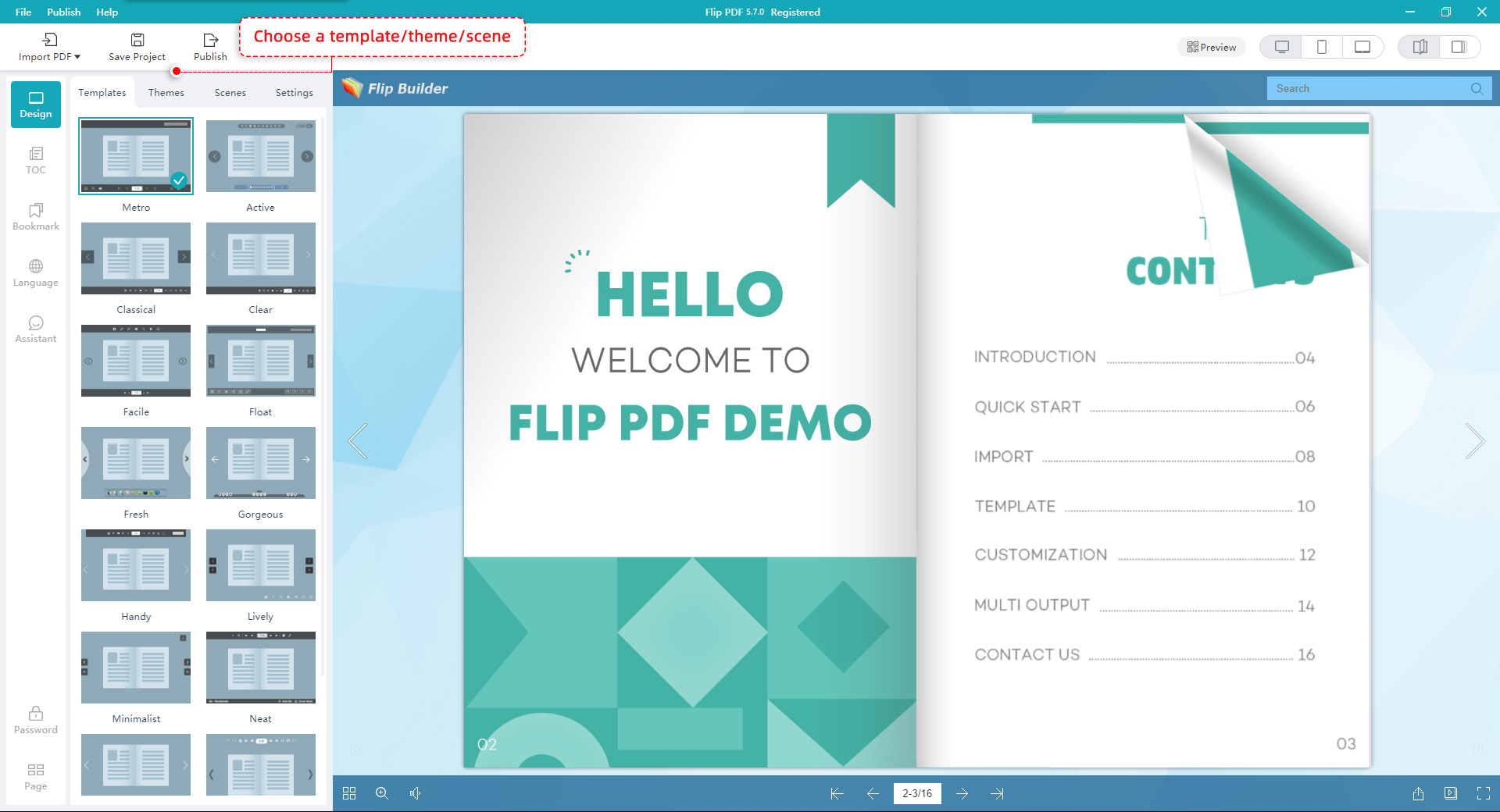 Step 2. Customize your own flipbook