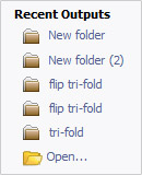 open recent outputs