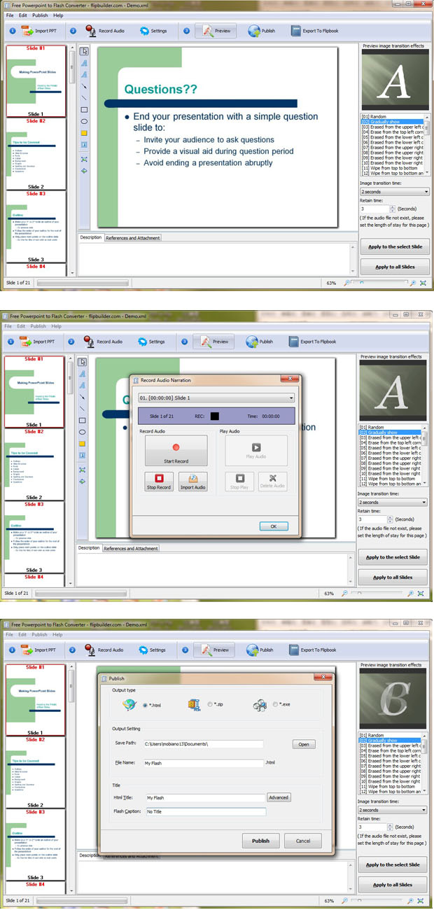 screenshots_for_free_powerpoint_to_flash_converter