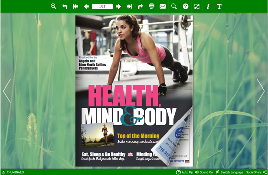 free health magazine template