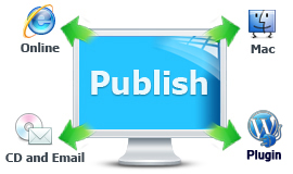 Publish online, offline, email, CD and WordPress plugin