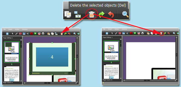 delete added object