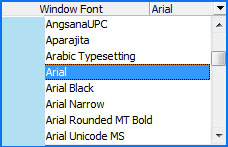 windows font